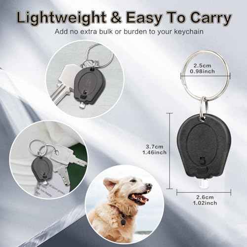 6 Pack 395nm Mini UV LED Keychain Flashlight UV Keychain Light Black Light for Detections