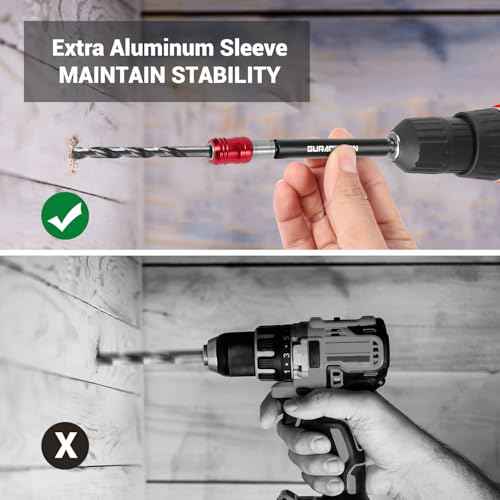 2-Piece Magnetic Screwdriver Bit Holder Set for Impact Driver Bits, 1/4 Inch Hex Shank Quick Release Extension Adapter (6" & 12")