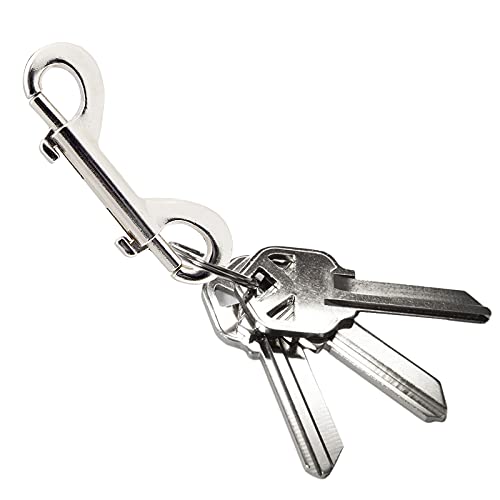 2.7 Inch Double Ended Bolt Snaps Hook, 6 Pcs, Silver - Durable & Weatherproof