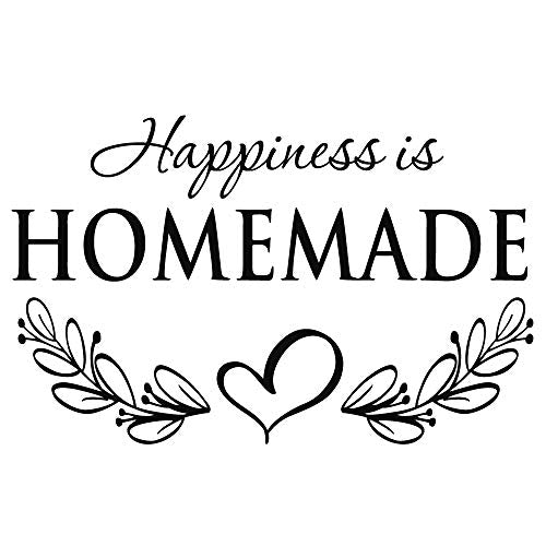 Happiness is Homemade Flower - Carved Vinyl Separated Letters Living Room Wall Decal Home D?cor Stencil Art Letters Mural Lettering Words