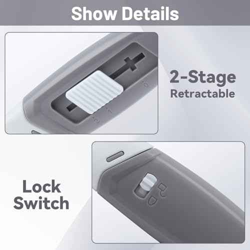 Steelite Mini Ceramic Box Cutter, 2-Stage Retractable Box Opener, Mini Magnetic Package Opener with Safety Lock, Small Utility Knife Ceramic Blades with Keychain Hole 3-pack