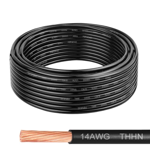 YDDECW Black 14 AWG 25 FT Stranded Copper THHN Electrical Wire