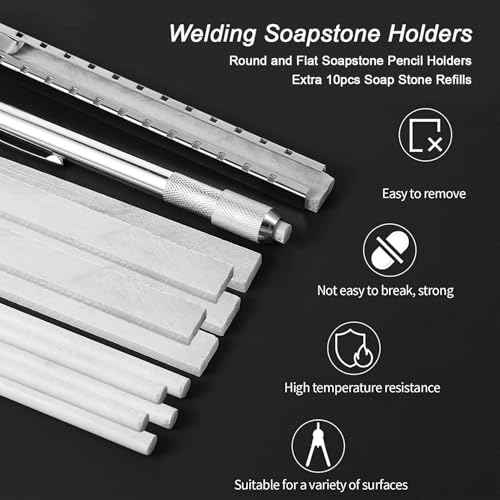 Welding Accessories,22pc,Chipping Hammer, Welding Soapstone Holder,16'x 1"Tape measures,50LB Welding Magnet,Triple Flint Torch Striker,3"Torch Cleaner,Wire Brush 11"
