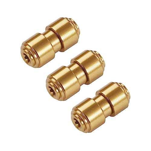 3 Pack Aluminum Alloy Thumb Studs Fit for Benchmade BUGOUT 535 Series Pocket Knives, Gold