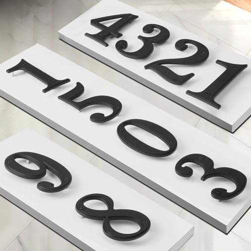 FumWens 5 Inch Black House Numbers, Large Modern Outdoor Address Sign - Variation Black 1