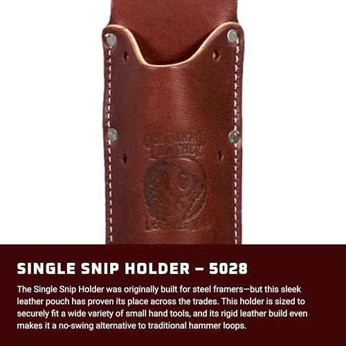 Occidental Leather Single Snip Holder - Slides Easily on Belts Up to 3" Wide - Multi-Use Functionality - Secure Fit - Hammer-Loop Alternative - Made in USA