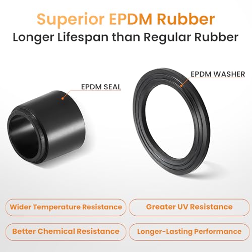QILIPSU 1/2" NPT Waterproof Cable Glands 12pcs Nylon Strain Relief Pass Through Connectors