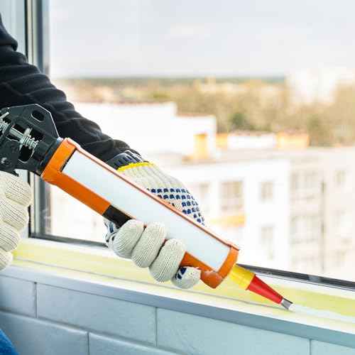 30Pcs Caulking Finisher Kit, 16Pcs Caulking Nozzle Coating Tips Applicators Reusable Tool Kit with 8Pcs Connector, 4Pcs Grout Scraper, 2Pcs Brush for Bathroom Doors Windows