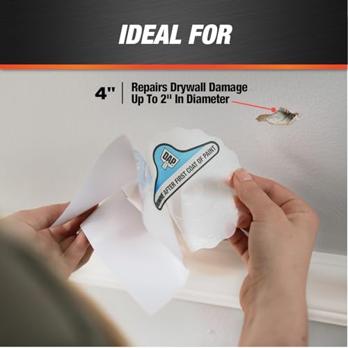 DAP Eclipse Rapid Wall Repair Patch 4 Inch - Permanent Drywall Fix Kit