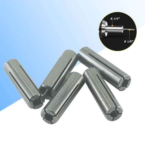 ?????? ???? 5 Pieces Collet Adapter Die Grinder Chuck Driver Adapter 1/4" to 1/8" CNC Engraving Bit Router Converter for Engraving Milling Machine Tool