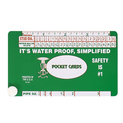 Pipefitter Pocket Reference Cards, Waterproof Charts & Formulas