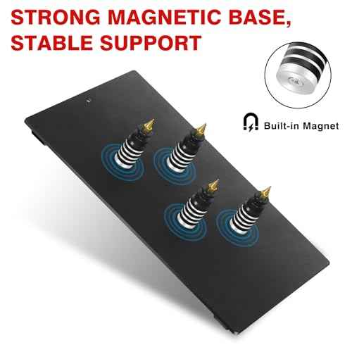 Magnetic Helping Hand, Soldering Helping Hands, 4 PCB Pillars Circuit Board Holder with Flexible Metal Arms Heavy Duty Base Electronic Repair Tool