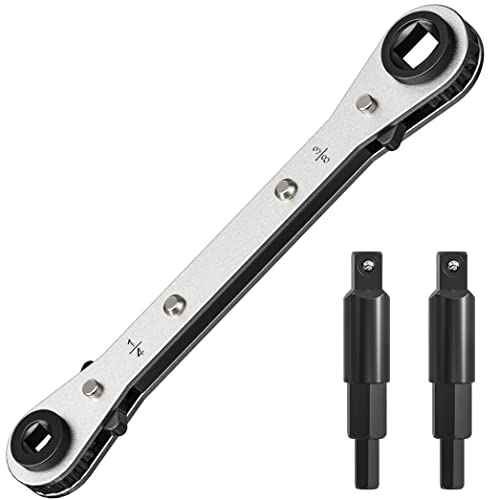 Mellbree HVAC Service Wrench, Carbon Steel, 3/8 in, 1/4 in, 5/16 in, 3/16 in