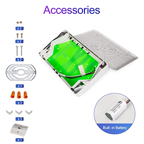 TANLUX Green LED Emergency Exit Sign with Battery Backup, Hardwired, 120/277V, UL Listed — 1 Pack