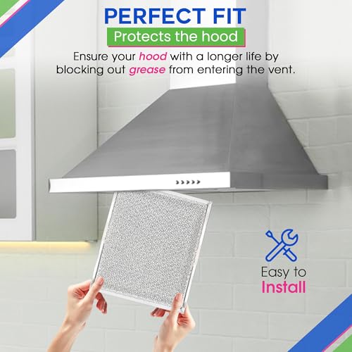 Range Hood Filter Replacement 8 x 9.5 in for Braun Nu-Tone BP55 — Aluminum Mesh, 1 Pack (Variation 1)