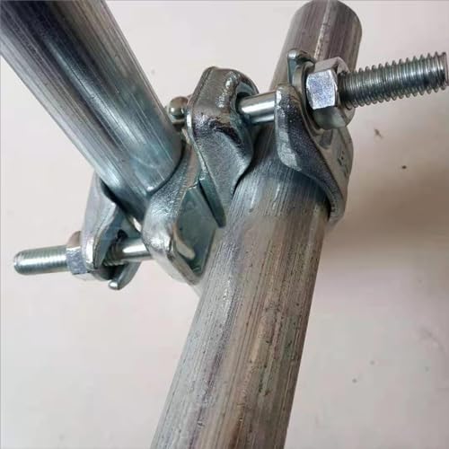 Fixed Cross Couplers for Scaffold Pipes 1.65-1.9 inch OD - 4 Pack | Heavy Duty Steel