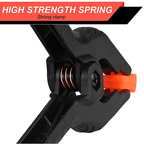Romeda 12 Pack Plastic Spring Clamps 3.5 Inch Heavy Duty Clips for Crafts, Photography & DIY