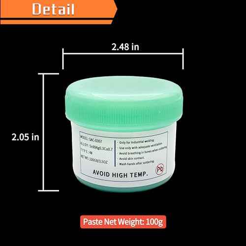 Wonderway Sn99/Ag0.3/Cu0.7 T4 Lead Free Solder Paste 217¡É Melting Point No-Clean(100g)