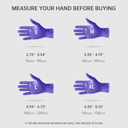 Medical Nitrile Exam Gloves, 4.5 Mil Powder-Free Latex-Free Disposable Food-Safe Cooking Cleaning, Blue-Violet 100Pcs