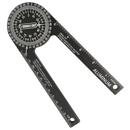 Allwin 7 Inch Aluminum Miter Saw Protractor – Precision Angle Finder for Inside/Outside Corners