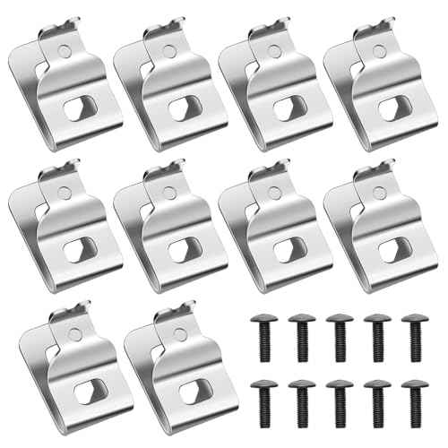 10Pcs Belt Clips For Dewalt, 304 Stainless Steel Hook Drill Clips Tool Kit With Screws Belt Replacement for Dewalt N268241 Fit for 20V Power Tools DCD980 DCD980L2 DCD985L2 DCD985