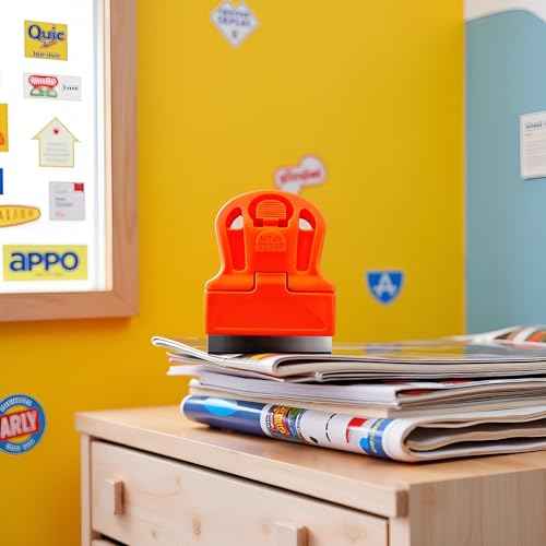 Orange Mini Razor Scrapers, Mini Plastic Handle Steel Blade Window Paint Scraper, Wallpaper Sticker Decal Residue Label Removal, Putty Knives