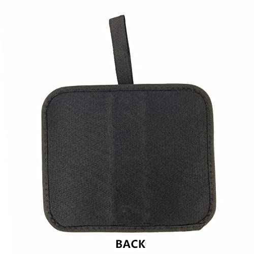 Umaki 2pack Small Tool Pouch Organizer, Canvas Zipper Pouch with 13 Adjustable Loops and a Storing Belt, Utility Tool Bag for Craft Making, Maintenance, Electrician and Carpenters, 8'' x 4'', Black