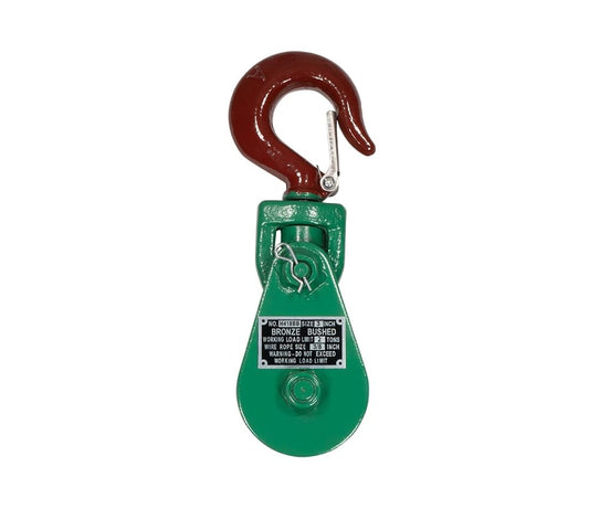Mytee Products Snatch Block with Hook WLL 2 Ton 3" Sheave 3/8" Inch Wire Rope Wrecker Roll Back Recovery