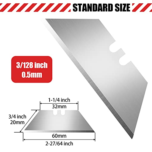 DIYSELF 50 Pack Utility Knife Blades, SK5 Steel Box Cutter Blades