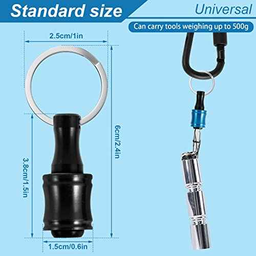 12pc Portable Bit holder Key chain, 1/4 inch Hex Shank Screwdriver Bit Clip for Impact Driver Drill Bit Keychain Extension Bar Quick Release, Easy Change Screwdriver Bit Holders