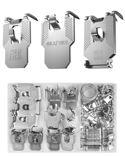 ApeBest 111Pcs Heavy Duty Picture Hanging Kit Hooks for Drywall, Model 110, 25-65LB Capacity