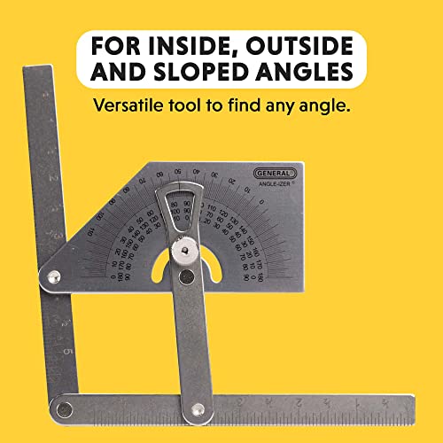 General Tools Stainless Steel Protractor & Angle Finder 0–180°