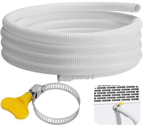 10 ft Dehumidifier Drain Hose 3/4" FHT Leakproof, White, 10 Ft Cuttable