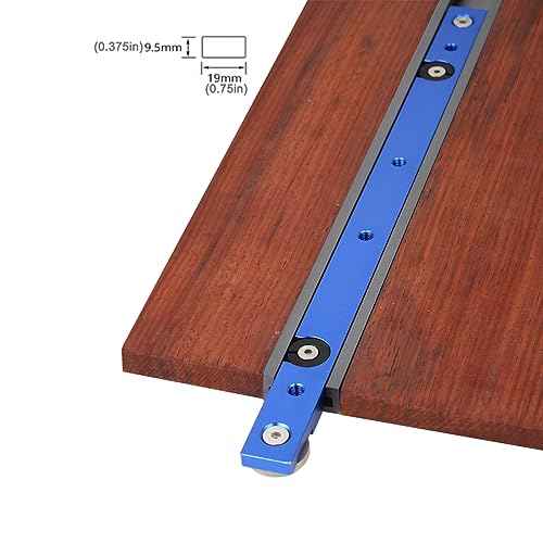 Aluminium Alloy Miter Bar Clamping Tool Slider Table Saw Gauge Rod T-Slot Track Bar Rail for Router Tables and Woodworking,300mm-Blue