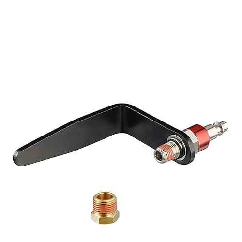 RayMagic Steel Pneumatic Tool Rafter Hook Hanger, Lightweight, Durable,Reusable Metal Organaizer Adjustable Easy Install Hooks with 1/4" Air Tool Swivel Fitting, for Air Nailer, 1-Piece Brass Fitting