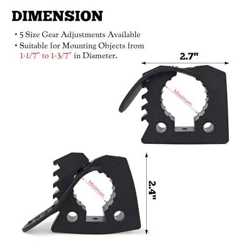 Shovel Holder Clamp Mount Kit,Truck Bed Molle Panel Mount, Shovel Mount for Roof Rack,Quick Release Mount Clamps Off Road UTV Utility Trailer Accessories Fits 1-1/7" to 1-3/7" Diameter Tools(6 Pack)