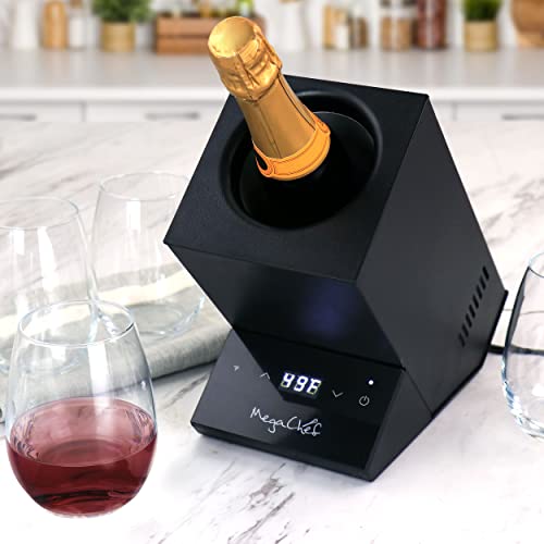 Megachef Electric Wine Chiller, 1 Bottle, Black, 25 oz