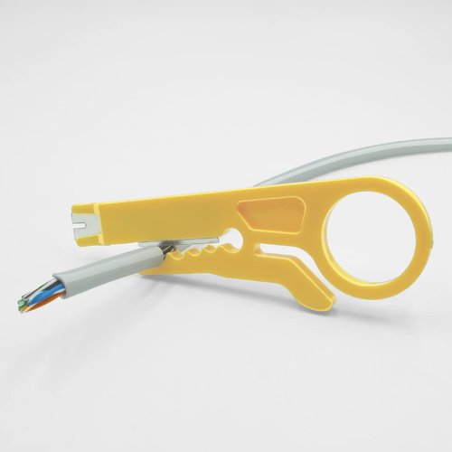 NECABLES 1+1Pack Keystone Jack Punch Down Stand and Small Plastic Punchdown Tool with Stripper
