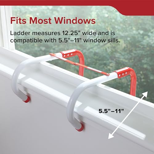 Kidde 13-Foot Fire Escape Ladder for 2-Story Homes, Anti-Slip Rungs, Quick Deployment