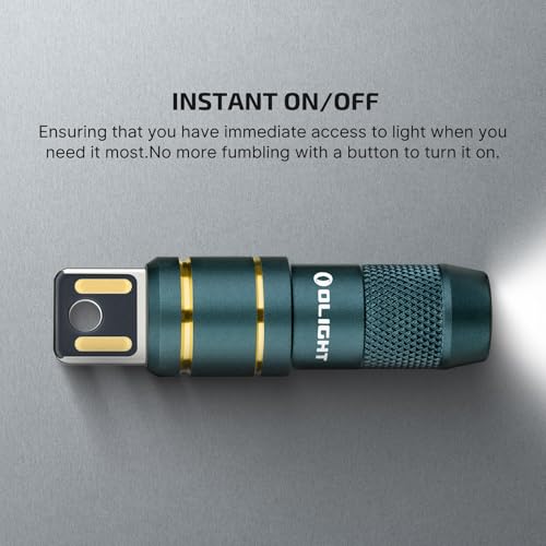 OLIGHT IMINI 2 Rechargeable Mini Keychain Flashlight Dream Blue - Compact, Hands-Free, 50 Lumens