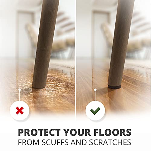 X-Protector 357 PCS Brown Felt Furniture Pads Set for Floor Protection