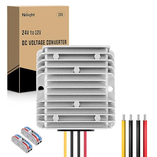 Nilight 24V to 12V DC-DC Step Down Converter 240W 20A Waterproof
