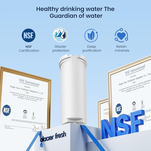 Glacier Fresh Replacement for GE Profile Opal Nugget Ice Maker Filter 4 Pack White 4 Count