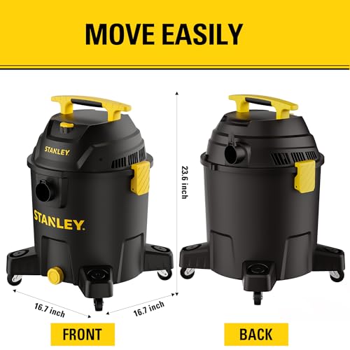 Stanley 10 Gallon Wet Dry Shop Vacuum Cleaner with 6 Peak HP & Blower
