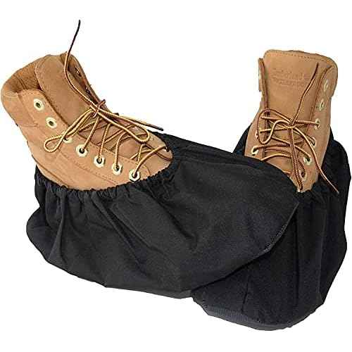 2 Pairs Non Slip waterproof Reusable shoe Covers for contrators and Carpet Floor Protection, Machine Washable. SMALL