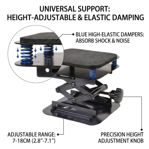 EunoiaLabs Upgraded 4-Spring Garbage Disposal Support Bracket, 2.8"-7" Adjustable Heavy-Duty Carbon Steel