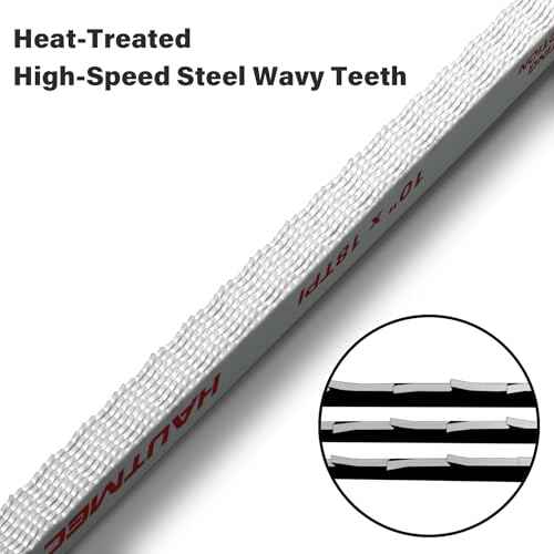 HAUTMEC 12" Hacksaw Blades 18 TPI ? 10 Pack Bi-Metal Replacement Blades with High-Speed Steel Teeth and Spring Steel Body, Professional Grade, Fits Most Hacksaw Frames