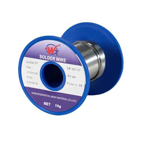 1mm 50g Solder Wire - High-Strength 63/37 Tin-Lead Solder with 183¡É Low Melting Point for Electronics, Mechanical, Automotive, and Communications Industries