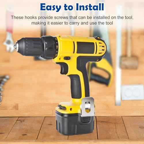 10PCS Belt Clips for Dewalt, Anglecai Drill Tool Clips Hook Kit 304 Stainless Steel Drill Belt Hook with Screws for Dewalt N268241 Fit for 20V Power Tools DCD980 DCD780B DCD785X DCD791D2 DCD795D2