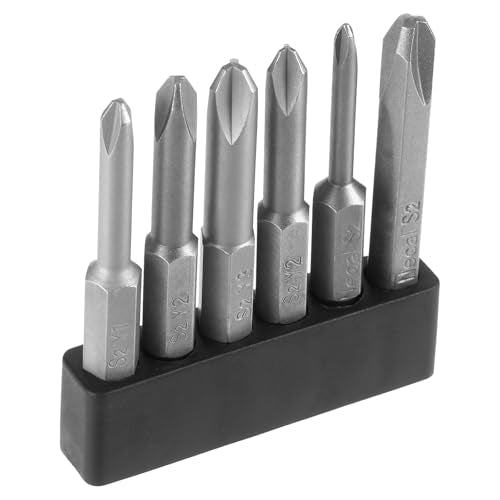Triwing Screwdriver Bit Set 6 Sizes Y0 Y1 Y2 Y3 Y4 Y5, Y-Type Tri-Wing Drive Screwdriver Insert Bit Set, TriWing Bits Sets 2" Long Shank 1/4 Inch Hex Shank S2 Steel Magnetic 2 Inch Long Drill Bits